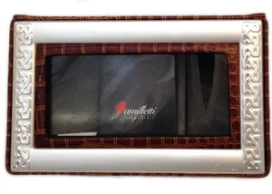 PREGIATO COFANETTO PORTA OROLOGI ARGENTO PELLE NUOVO WATCH BEAUTY BOX NEW - Picture 1 of 1