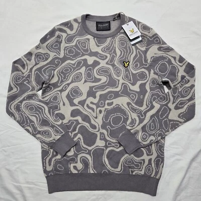 Новый с Ярлыками мужской средний Lyle & Scott контур гольф пуловер свитер теплый пыли румяна серый - Изображение 1 из 4