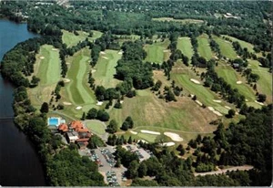 New Haven Country Club On Lake Whitney Hamden Connecticut Aerial Photo Postcard - Picture 1 of 1