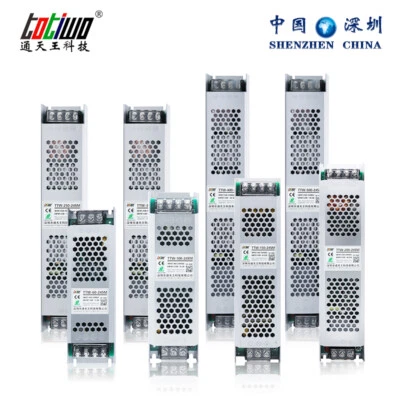 Ультратонкий светодиодный переключатель питания постоянного тока 12/24 В 60/100/150/200/250/300/400 Вт - Изображение 1 из 4