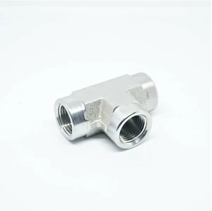 Steel 3/8 Female Npt Fpt Tee Pipe Fitting Fuel, Air, Water, Oil, Gas, Vacuum - Picture 1 of 6