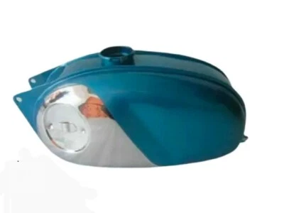 APTO PARA TANQUE DE GASOLINA BSA BANTAM D7, D10, D14, D175 BUSHMAN CROMADO Y AZUL Foto 1 de 4