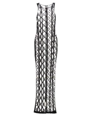 Vestido Rick Owens 'Phlegethon' Rejilla Negro Mediano NUEVO Diseñador Lujo Foto 1 de 4