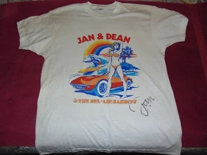 "JAN & DEAN & THE BEL-AIR BANDITS" AUTOGRAPHED XL CONCERT T-SHIRT WITH CORVETTE - Picture 1 of 9