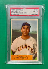 1954 Bowman #105 Sal Maglie PSA 6 EX-MT (Quiz Answer is 1904) FREE SHIPPING