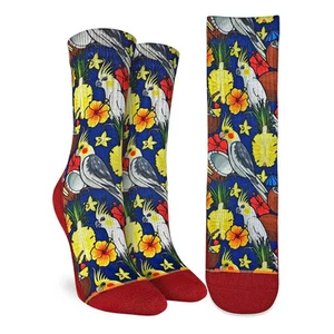 Calcetines cortos de cacatúa y cocos para mujer calce activo talla 9-11 buena suerte moda - Imagen 1 de 1