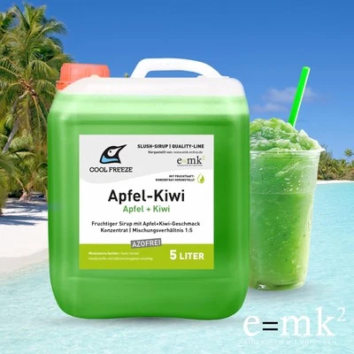 Slush Syrup Ice Cream Apple Kiwi 5L Conc. Quality Azo Free With Fruit Juice Concentrate - Image 1 of 4