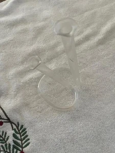 Vintage Glasröhre Kunstglas Doppelknospe Vase Herzform mundgeblasen gedreht! - Bild 1 von 3