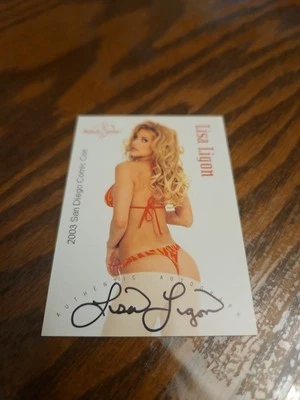2002 Bench Warmer Series II 2 Auto 2003 San Diego Comic Con Lisa Ligon Playboy - Image 1 of 4