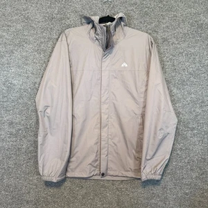 Eastern Mountain Sports Jacket Mens Medium Gray Hooded Windbreaker Softshell - Picture 1 of 11