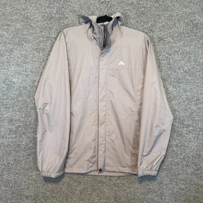 Eastern Mountain Sports Jacket Mens Medium Gray Hooded Windbreaker Softshell - Image 1 of 4