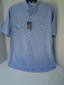 NEW MENS IZOD BIG&TALL CORNFLOWER BLUE SHORT SLEEVE SHIRT SIZE XLT - Picture 1 of 5