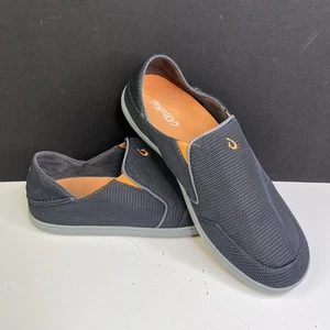Olukai Nohea Mesh Shoes Men’s 12 Gray Slip-On Boat Water Beach Loafers - Picture 1 of 11