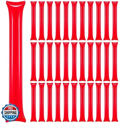 Lovecheer 50 PIEZAS Palos de Trueno Rojo Fabricantes de Ruido Palo de Animadora Inflable Foto 1 de 4