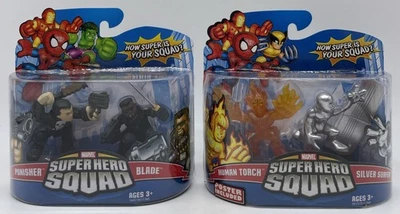 Marvel Superhero Squad - PUNISHER & BLADE Human Torch & Silver Surfer 2008 Foto 1 de 4
