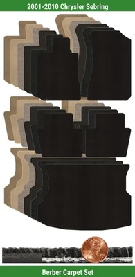 Juego de alfombrillas bereber personalizadas para Chrysler Sebring 2001-2010 (5 piezas) #I7S Foto 1 de 4
