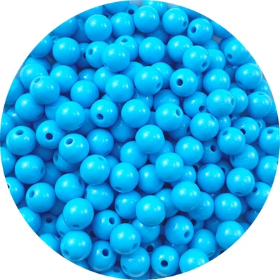 800 Pieces 6mm Acrylic Round Beads Smooth Spacer Plastic Pastel Beads Craft Bead - Image 1 of 4