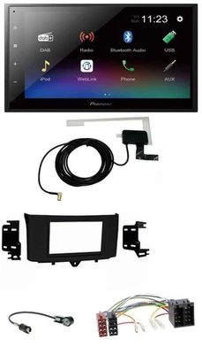 Pioneer DAB MP3 Bluetooth 2DIN USB Autoradio für Smart ForTwo 10-15 ISO Profiver - Bild 1 von 4