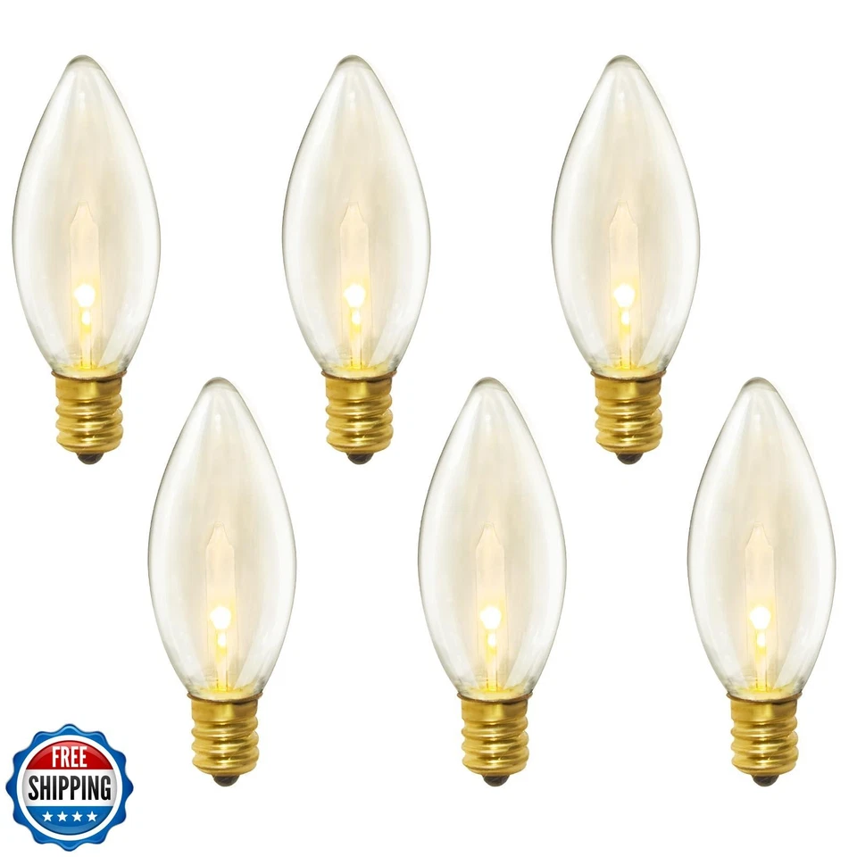 GOOTHY 6 Pack E12 LED Candelabra Bulbs, 0.12W 3V Battery Operated Window Cand - Image 1 of 4