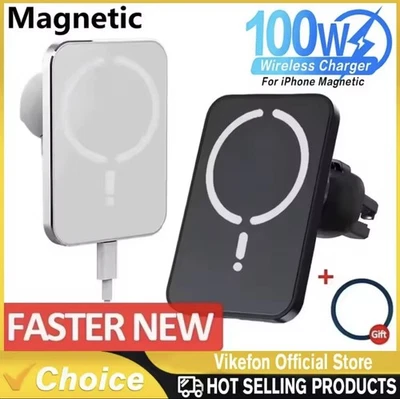 Supporto Auto Magsafe 100w Con Ricarica Wireless Rapida - Immagine 1 di 4