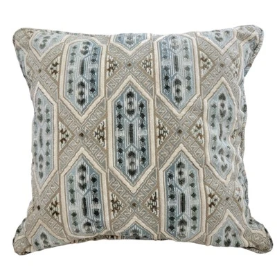 2 Geometric Home Throw Pillows Chenille Decorative Art Deco Diamond Architecture - Image 1 of 4