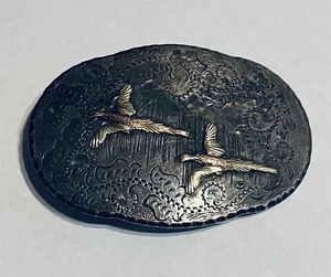Fibbia per cintura fagiano occidentale BHJCO Black Hills oro 10 carati e argento sterling - Foto 1 di 8