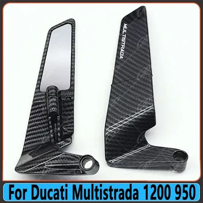 1Set Adjustable Rotating Rearview Mirror For Ducati Multistrada 1200 950 Black Foto 1 de 4