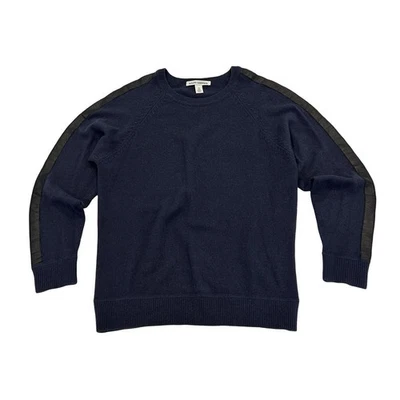 Suéter Pullover Otoño Cachemira Para Mujer XS Azul Tejido y Piel de Oveja Manga Borde Foto 1 de 4