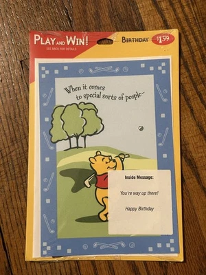 RARE Vintage Hallmark Disney Winnie The Pooh “Play & Win Instantly” - Image 1 of 2