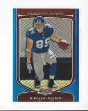 2009 Bowman Chrome Blue Refractor #53 Kevin Boss Giants /150 
