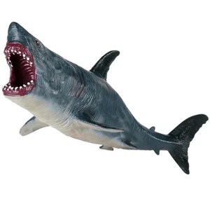 Large Size 13'' Megalodon Model Ocean Animal Shark Figure Decor Kids Toy Gift - Picture 1 of 5