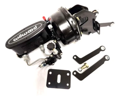 Soporte de válvula maestra Wilwood de refuerzo de freno negro de 7" de 1-1/8" para cuerpo MOPAR A B E Foto 1 de 4