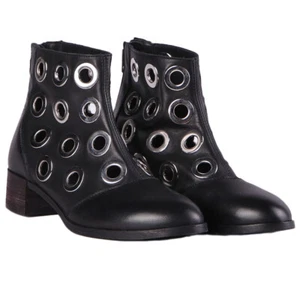 DIESEL D YELETTA Mujer Botas al tobillo Cuero Negro Cuello Alto Informales Chester Zapatos - Imagen 1 de 6