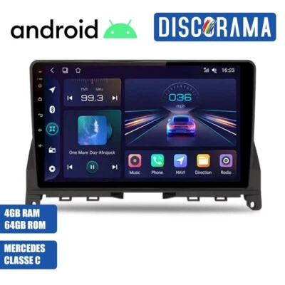 AUTORADIO ANDROID 4/64GB MERCEDES CLASSE C W204 2006-2011 STEREO AUTO TOUCH NAVI - Immagine 1 di 4
