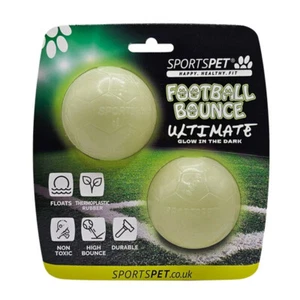 Dog Balls Toys Sportspet Football Bounce Ultimate Glow in Dark Floating Balls - Picture 1 of 8