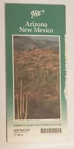 Vintage Road Map Arizona New Mexico 1998 USA AAA M2 - Picture 1 of 3