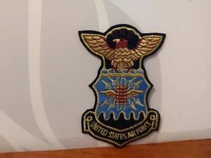 U.S. AIR FORCE CLOTH EMBLEM PATCH 4 X 2 1/2 INCH - Picture 1 of 2