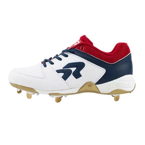 Ringor - Women's American Spirit Spike Softball Cleats (9.5 - Red/White/Navy) - Picture 1 of 6
