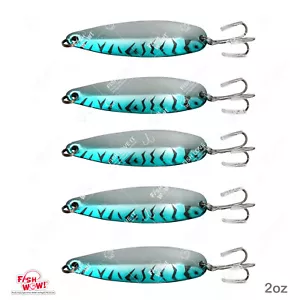 Qty 5 peces ¡WOW! 2 oz cucharas de arrastre de cocodrilos plantilla señuelo caballa azul - Imagen 1 de 6