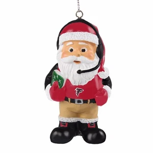 Atlanta Falcons Coach Santa Resin Holiday Christmas Tree Ornament New - Picture 1 of 1