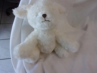 dandee DAN DEE COLLECT Off White Creme para Cachorro Pelúcia Redemoinho Marrom Nariz Recheado 8" - Imagem 1 de 2