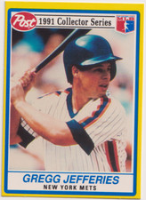 1991 Post #9 Gregg Jefferies New York Mets