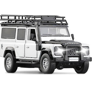 1/32 Land Rover Defender Off-Road Diecast Model Car Toy Collection Sound&Light