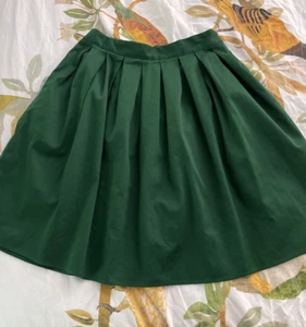 Grace Karin Hunter Green Pleated A Line Midi Skirt Women's Size Large - Picture 1 of 10