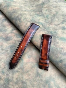 Genuine Cowhide Skin Leather Watch Strap Band 18 19 20 21 22 23 24 26mm VEG - Picture 1 of 10