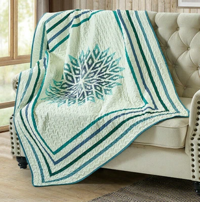 PICOLATA SUNRISE Reversible Soft Quilted Throw Blanket 50x60 in Virah Bella - Image 1 of 2