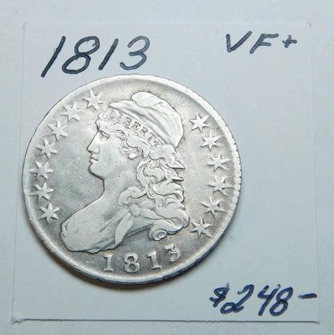 1813 VERY FINE BUST HALF - GREAT DETAIL! 210 YEARS OLD ⭐⭐ Cover