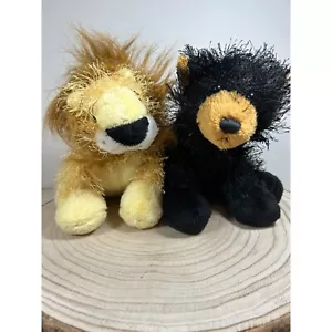 Ganz Webkinz Black Bear and Lion Plush No Codes Stuffed Animal Toy - Picture 1 of 7