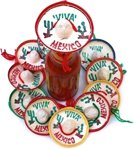 One Dozen Pk Mexico Party Favors - Tiny Sombrero Hats Mini for Bottles Mexican D - Picture 1 of 7