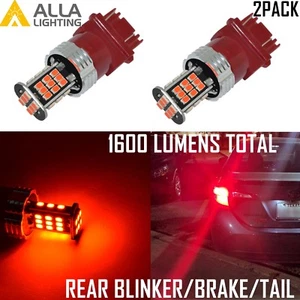 Allá Lighting 3157K LED freno/cola/señal de giro trasera intermitente bombilla lámpara roja - Imagen 1 de 5